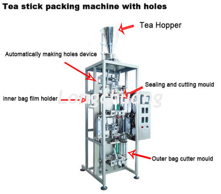 kwaliteit  Inner And Outer Teabag Packaging Machine Stainless Steel Tea Stick Packaging Machine fabriek